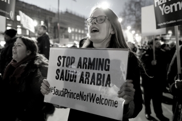 Stop arming Saudi Arabia protest