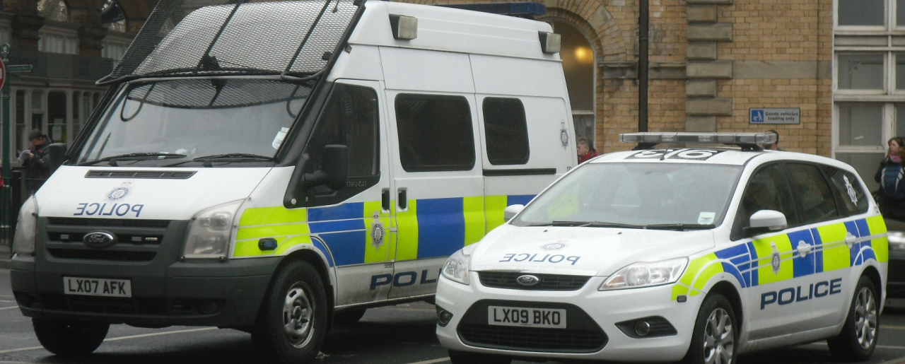 An image of police vehicles