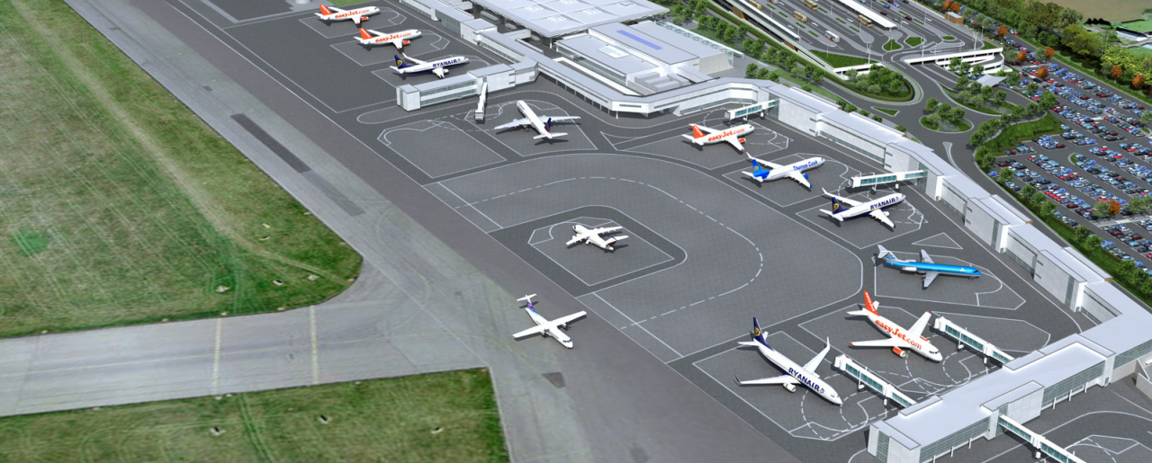 Birdseye image of Bristol Airport