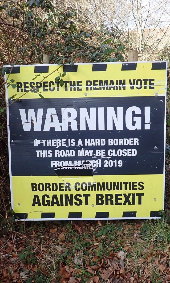 Border Communities Against Brexit sign