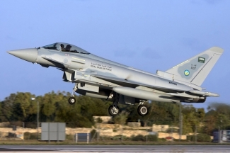 Saudi Typhoon fighter plane made by British company BAE Systems