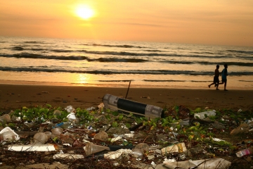 An image of ocean pollution