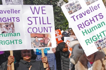 Traveller protest