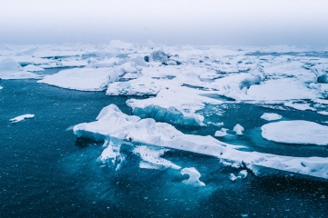 Icebergs in Arctic